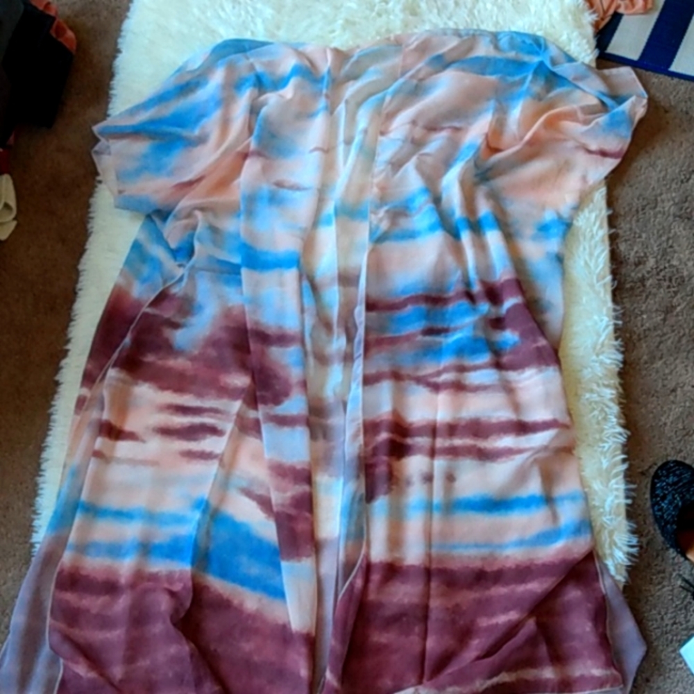 Brown white blue one size fits most cover kimoy